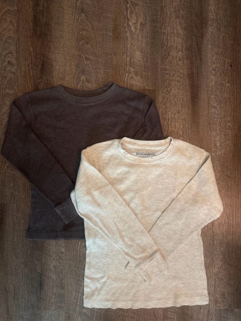 2-Pack Long Sleeve Thermal Tops - Dark & Light Gray